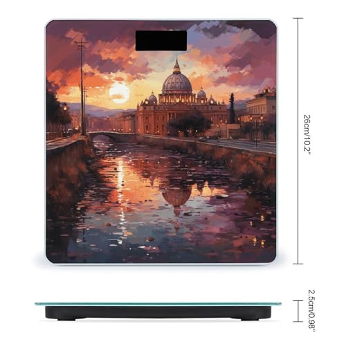 Báscula digital de baño Rome Sunset vidrio templado miniatura 2