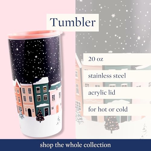 Vaso térmico de acero inoxidable con diseño navideño 20 oz miniatura 2