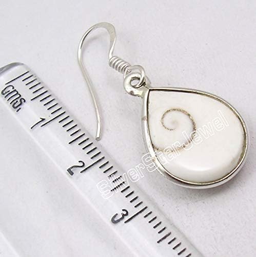 Sterling Silver Shiva Eye Flat Earrings 1.3" Stone Jewelry4