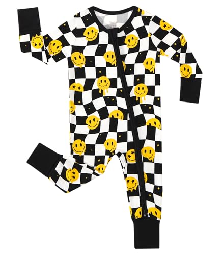 Image of DREAMHALO Baby Boys Girls Romper Infant Toddler Unisex Long Sleeve Pants Jumpsuits Soft One Piece Bamboo Viscose