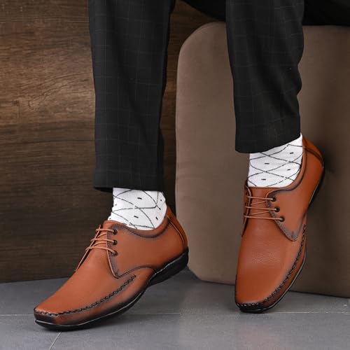 Image of Centrino Formal Shoe for Men | Cushioned Insole for Better Comfort | Stylish Lace-Up for Boys | Perfect for Office Wear & Formal Dress (9786)
