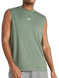 Reebok Men’s Warm-Up Solid Muscle Performance Crewneck Tank Top, Standard Fit, Lightweight Poly Performance Fabric, Duck Green, Medium