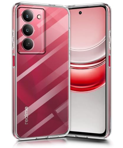 Image of WOW IMAGINE Transparent Back Cover Case for Realme 14x 5G | Realme Narzo 80x | Realme P3x | Raised Bumps for Full Device & Camera Protection Shockproof TPU Silicone Mobile Case - Transparent