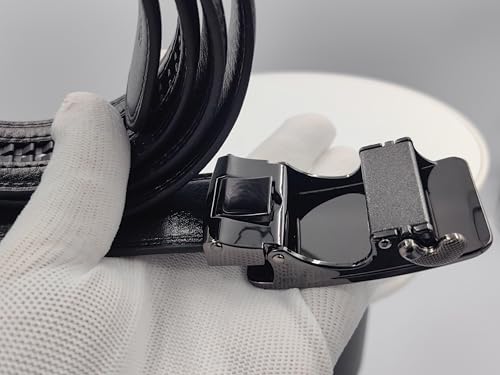 Women's Soft Slim Fashion Ratchet Belt, 1 1/4 inches Flexible Faux Leather for Jeans, Adjustable Size 29in-45in4