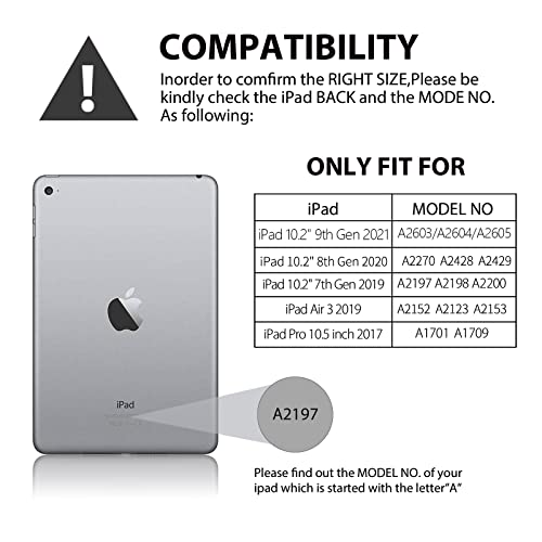 Boriyuan New Ipad 10.2 9Th 8Th 7Th Generation 2021 Keyboard Case, 7 Colors Backlit Detachable Keyboard Slim Leather Folio Smart Cover For Ipad 10.2 Inch/Ipad Air 10.5"(3Rd Gen)/Ipad Pro 10.5" – Black #TOP6