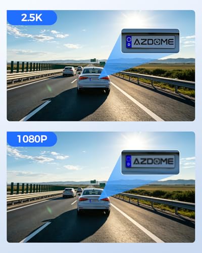 Image of AZDOME M350 4 Channel 360 Full View Dash Cam Front 2.5K,1080P Rear Left Right Camera for Cars, IR Night Vision Built-in GPS with Find My Voice Control, 5G WiFi,Supercapacitor,24 /7 Recording,