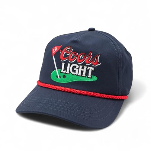 American Needle Officially Licensed COORS Light Golf Hat Embroidered Rope Cap Snapback Navy/Red