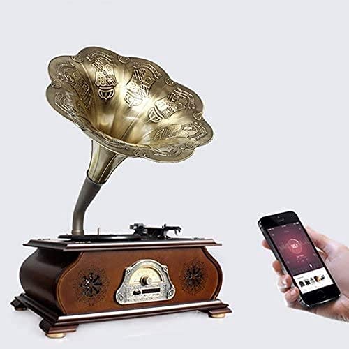 Platine Tourne-Disque rétro Tout en Un phonographe Vintage Gramophone nostalgique pour LP avec klaxon en cuivre, Haut-Parleur Bluetooth rétro - Les Beatles, Paul McCartney, John Lennon, RIngo Starr, George Harrison Platine Tourne-Disque rétro Tout en Un phonographe Vintage Gramophone nostalgique pour LP avec klaxon en cuivre, Haut-Parleur Bluetooth rétro – Image 8
