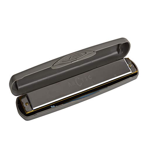 Image of ARCTIC AR-HA-24 C Scale 24-hole Premium Harmonica /Mouth Organ with Case and Cloth for Professional and Amateurs. Ultra premium finish and durable built