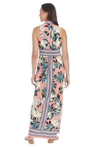Image of London Times Women's Sleeveless V-Neck Maxi Dress for Women | Casual Dresses for Women