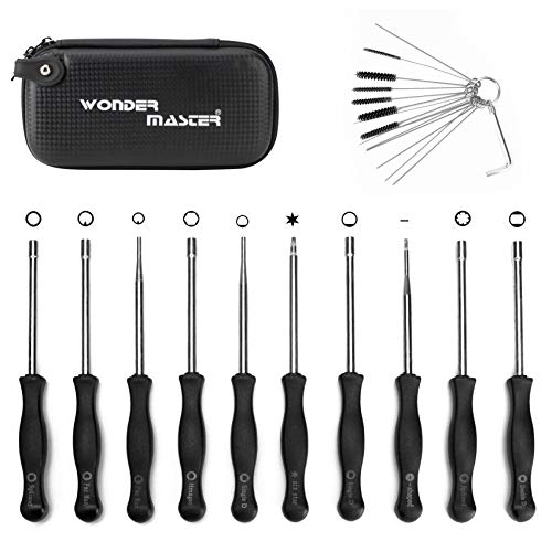 WONDER MASTER 10 Pcs Chainsaw Carburetor Adjustment Tool Kit+ Carrying Case + Cleaning Bursh for 2 Cycle Small Engine for Echo STIHL Poulan Husqvarna Trimmer