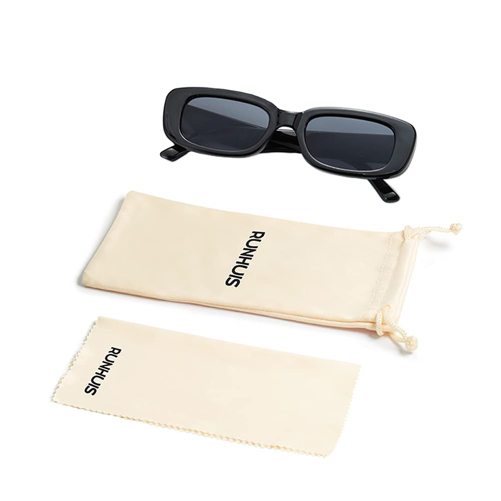 Retro Rechteck Sonnenbrille Damen Herren Chunky Sonnenbrille Vintage Small Square Fashion Brille