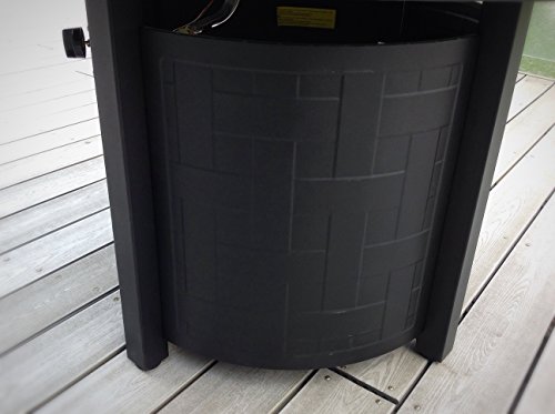 Pebble Lane Living 42" Natural Slate And Copper Top Outdoor Propane Gas Fire Pit Table: Powder-Coated Black Frame #TOP5
