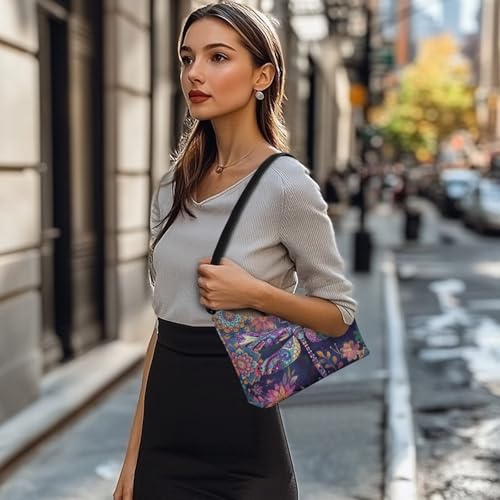 Image of Handbag for Women Leather Underam Shoulder Bag with Zipper Fashion Work Purse Waterproof Travel Wallet