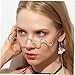 TOPPERFUN 1Pair Wavy Rhinestone Spectacle Frame Lensless Decorative Glasses for Photography Unisex Fashion Eyewear Lightweight Comfortable Option Unique Handmade Design