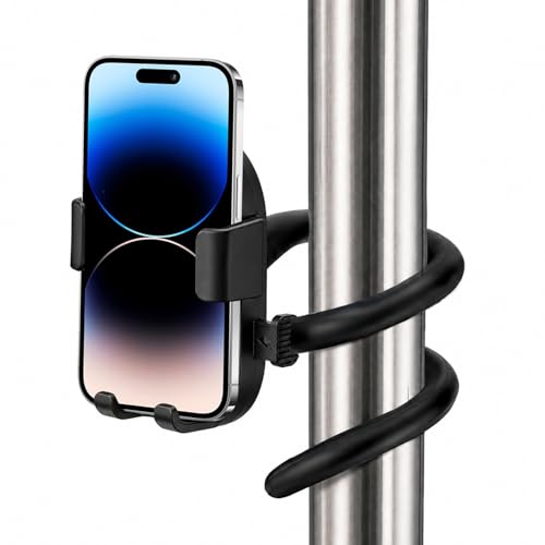 Doafoce Soporte flexible para teléfono móvil con cuello de cisne, soporte móvil para gimnasio, cinta de correr, pelotón, cochecito, carrito de la compra, bicicleta, brazo largo para smartphones