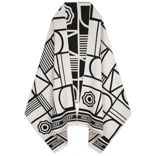 EXTREE Scarfs for Women Pashmina Silky Shawl Wrap for Evening Dressing Blanket Open Front Poncho Cape