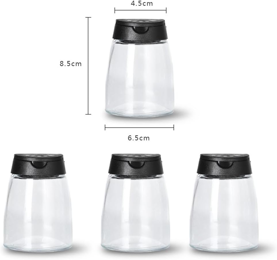 Ciieeo 12 Pcs Salt Jar Glass Jars with Shaker Lids Pepper Shakers Seasoning Glass Bottle Spice Storage Chin Strap Football Small Hair Rollers Straw Hats for Crafts Small Jars Set Barbecue