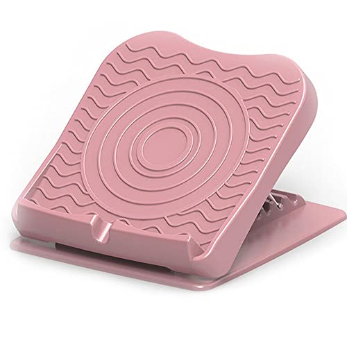 LTLCLZ 5Gear Anti Slip Adjustable Foot Calf Stretcher Incline Board Portable Multi Function Exercise Fitness Pedal Stretcher for Unisex,Pink