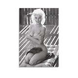 QIUMING Jayne Mansfield Poster imprimé acteur américain sexy noir et blanc 20 x 30 cm
