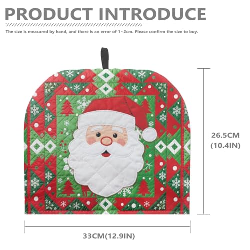 Image of Santa Claus Print Large Tea Cozy for Teapot Thick Tea Pot Cover Home Kitchen Decoration Insulated Teapot Cozy Dust Kitchen Accessories