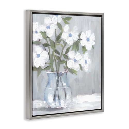 Stupell Industries Pale Blossom Bouquet Framed Floater Canvas Wall Art Design by Dogwood Portfolio by Stupell Industries - Image 3