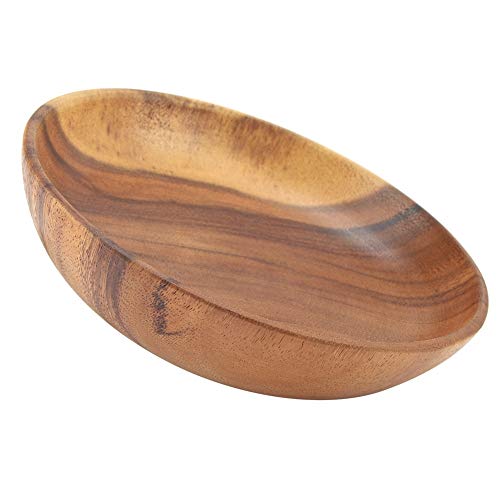 Miniatura 8 de Dewin Frutero De Madera, Cuenco De Ensaladera De Madera De Acacia Sólido, Frutero De Madera Hecho A Mano Utensilios De Cocina Para Ensalada Sopa Arroz Tamaño : 20 4.5cm