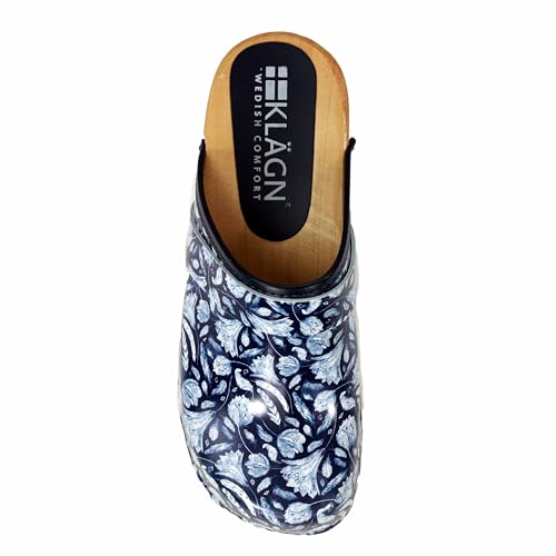 Image of Bjork Maja Wood Open Back Leather Clogs