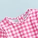 Multitrust Baby Girl Long Sleeve Swimsuit Ruffled Plaid Rash Guard Bikini Set Bathing Suit Toddler Girls Beach Swimwear Sunsuit (Pink, 12-18 Months)