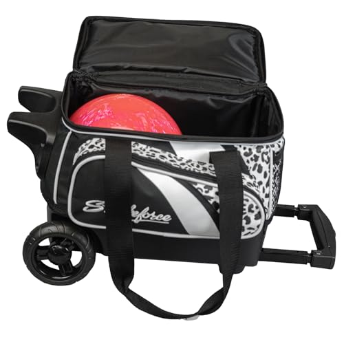 KR Strikeforce Cruiser Single Roller Bowling Bag White Leopard