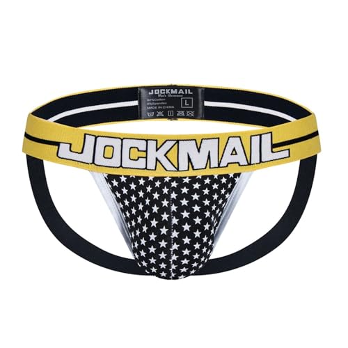 Jockstrap for Mens Underwear Mesh Breathable Athletic Supporter Thong G-String Mens - Gym, Training, Running (US, Alpha, Large, Regular, Regular, 209black)