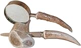 High Country Arts Magnifier and Letter Opener with Antler tip Handle and Antler Rest