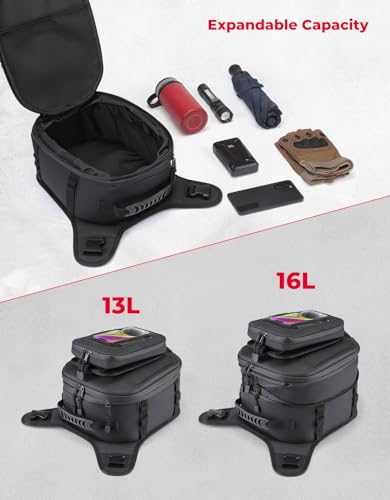 image for KEMIMOTO Motorcycle Tank Bag with Removable Phone Holder Waterproof EV
