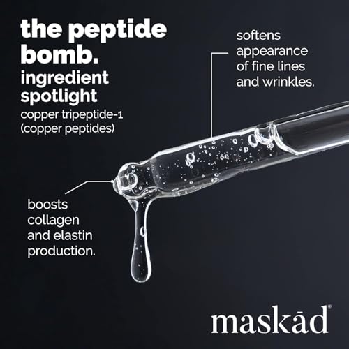 WETHRIVV MASKĀD® K-Beauty Anti-Aging Peptide Serum for Face - Korean Skincare Growth Factor Serum for Wrinkles, Fine Lines - Hydrating Glow - Clean Beauty, Sensitive Skin - XL 2oz