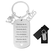 COLOFALLA Regalo Motivación Graduación 2025, Llavero Frases Motivadores Regalo Español con Caja para Universidad Alumonos Adolescente