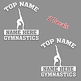 Gymnastics Beam Personalized Custom Vinyl Decal 5.5'x 6' Your Text Color Choice Set of 2 Stickers...