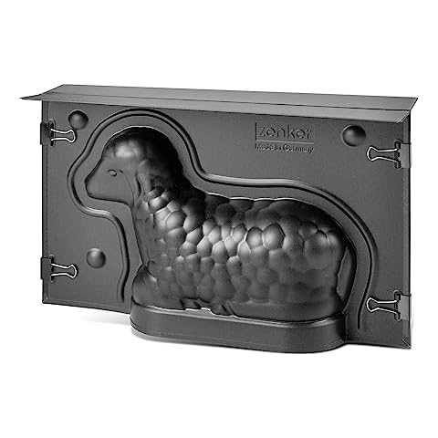 Zenker Lamb Baking Mould for Easter, 700 ml Capacity, 3D Cake Mould with Non-Stick Coating and Lambs as Motif for Baking, Delicious Decoration as Easter Lamb Baking Mould Cover
