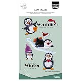 Vaessen Creative Silikonstempel Weihnachtspinguin 1-12 Motivstempel
