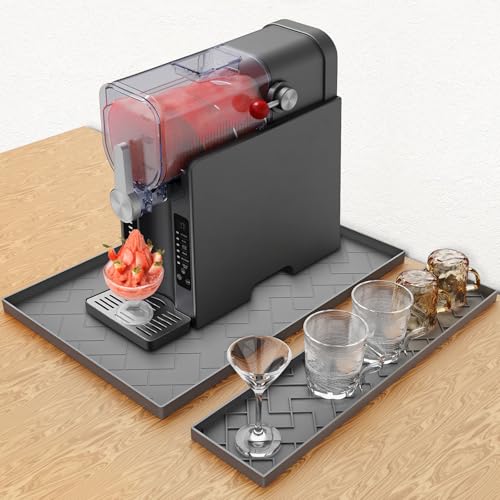 Frozen Drink & Slushie Machine Accessories – Durable Silicone Pad with Convex Edge 22.5”*15” for Ninja FS301/FS300 Models – Easy to Clean & Long-Lasting (Grey, 22.5"*15")