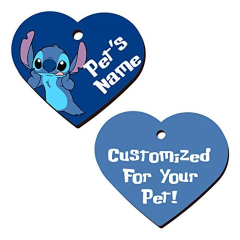 Double Sided Pet Id Tags for Dogs & Cats Personalized for Your Pet (Stitch, Heart Shaped) Cover