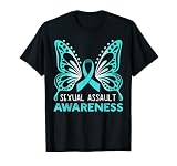 Mariposa verde azulada, cinta verde azulada y cuentas. Guardar silencio sobre las agresiones sexuales no resolverá el problema. Con este diseño dices no a las agresiones sexuales y conciencias a la sociedad.