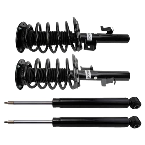 Image of TRQ Front and Rear Complete Strut Assembly & Shock Absorber Kit Complete Strut & Coil Spring Assembly Compatible with 2010-2016 Volvo XC60