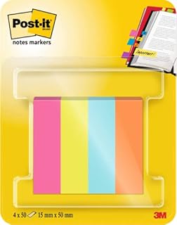 Post-it Notes Markers, Poptimistic Colour Collection, 12.7 mm x 44.4 mm, 50 Sheets/Pad, 4 Pads/Pack 7100259443