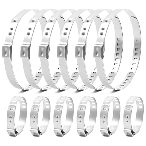 10PCS Collier Soufflet Cardan, Soufflet de Cardan en Acier Inoxydable,Collier Cardan,Collier soufflet de cardan universel Collier serrage souffle 5 Petites et...