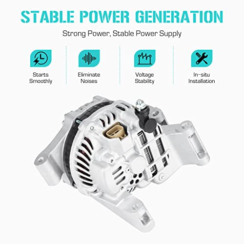 Image of New Alternator Fit for Mazda 3 2.0L 2.3L 2004-2009, Fit for Mazda 3 2007-2009 (Not for Mazdaspeed) Fit for Mazda 5 2.3L 2006 2007, A3TG1391A, 400-48144, LF1F-18-300