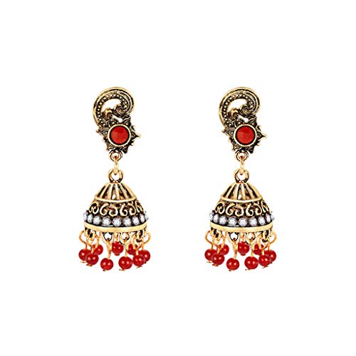 EDTO Women's Wedding Bridal Crystal Dangle Earrings Multi Marquise Filigree Flower Chandelier Clip-On Dangle Earrings