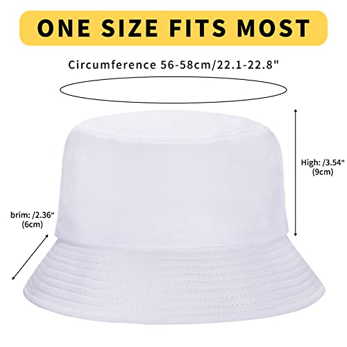 Image of Rosoz 1 & 2 Pack Bucket Hat for Women Men Summer Travel Beach Sun Hat Outdoor Cap Unisex Bucket Hats