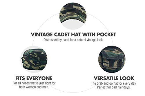 Image of KBETHOS Cadet Army Cap Basic Everyday Military Style Hat (Now with STASH Pocket Version Available)