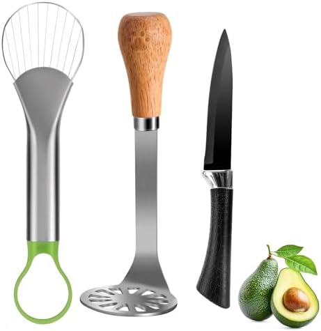 Avocado Slicer Tool 3 in 1, Stainless Steel Avocado Cutter Tool S...