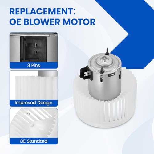 Image of HVAC Blower Motor 700184 Compatible with Chevy Malibu 2008-2012, Compatible with Pontiac G6 2005-2010 15863480, PM9293 for Aura 2007-2009 A /C Blower Motor Assembly